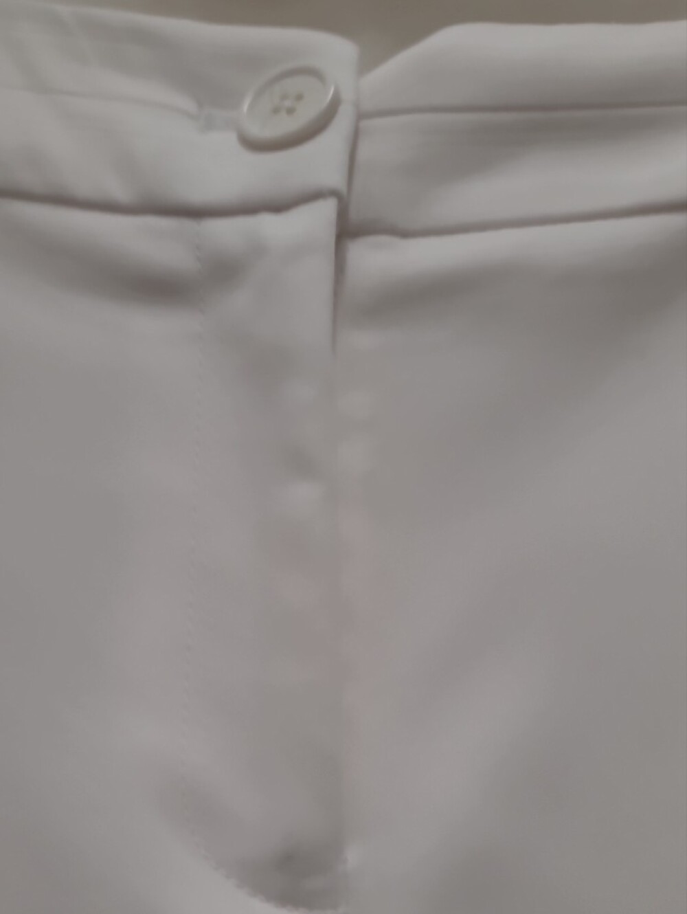 Anne Klein White Boot-Cut Dress Pants with Button Accents - Picture 4 of 7